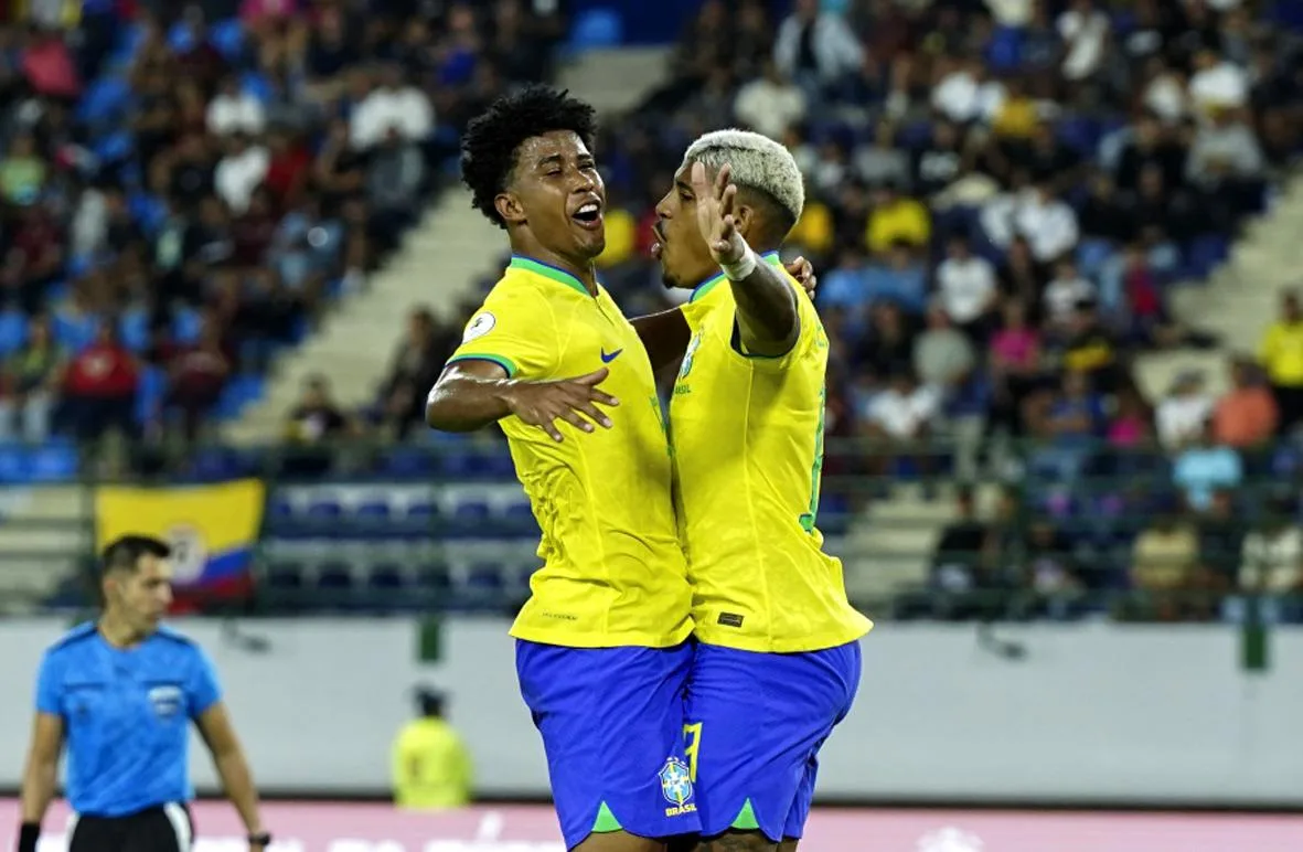 Brasil sub-23 vence a Colômbia por 2 a 0 no Torneio Pré-Olímpico