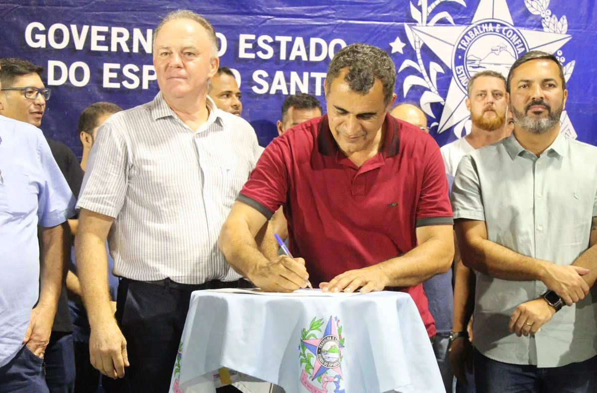 Inaugurações e Ordens de Serviço em Jaguaré: Marcos Guerra Recebe Governador Renato Casagrande