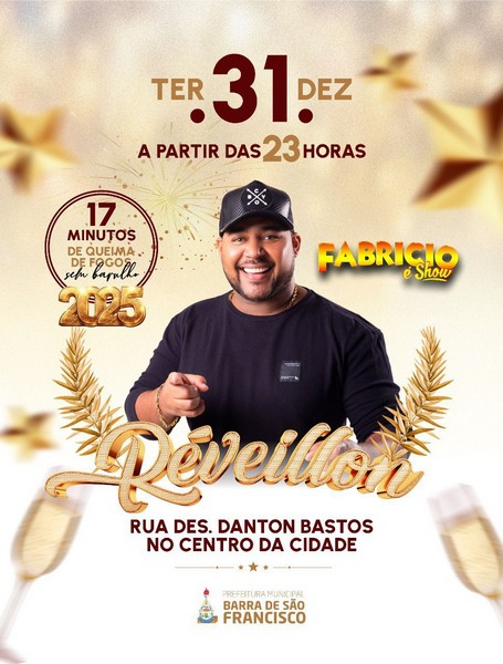 Barra de São Francisco prepara grande festa de Réveillon para celebrar a chegada de 2025